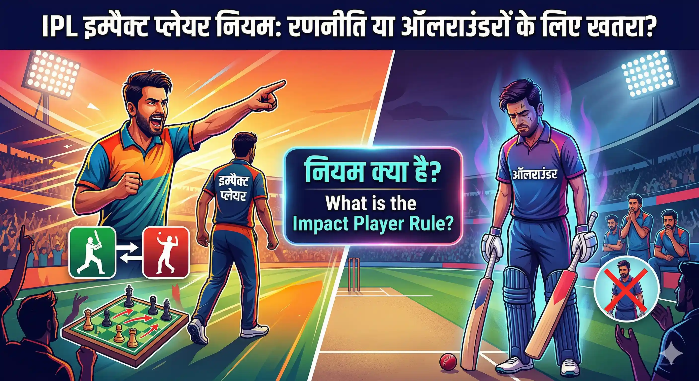 इम्पैक्ट प्लेयर नियम विवाद और अपडेट - क्रिकेट संगम हिंदी क्रिकेट न्यूज़
